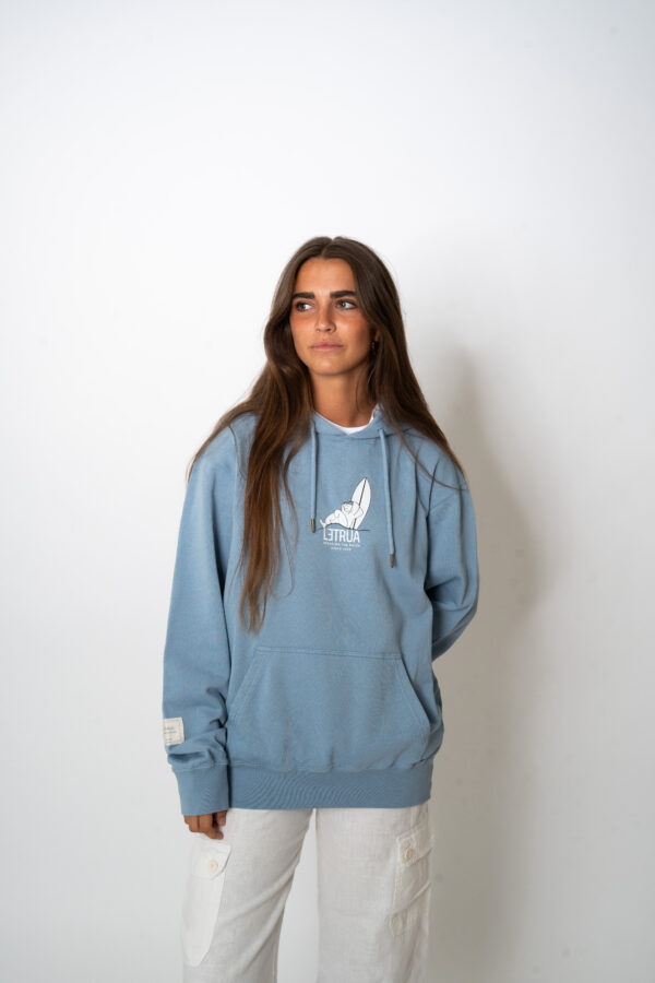 SUDADERA CAPUCHA AZUL SURFERA  - Imagen 4