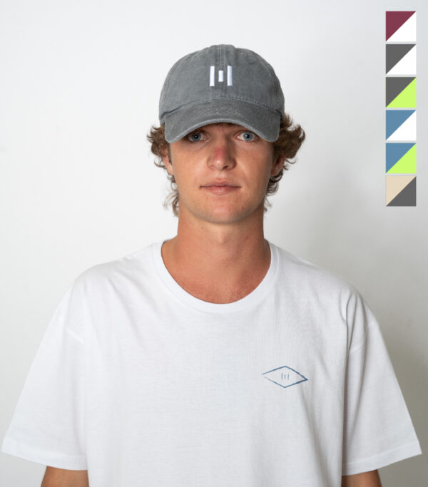 GORRA GRIS LAVADO - ISOTIPO BLANCO