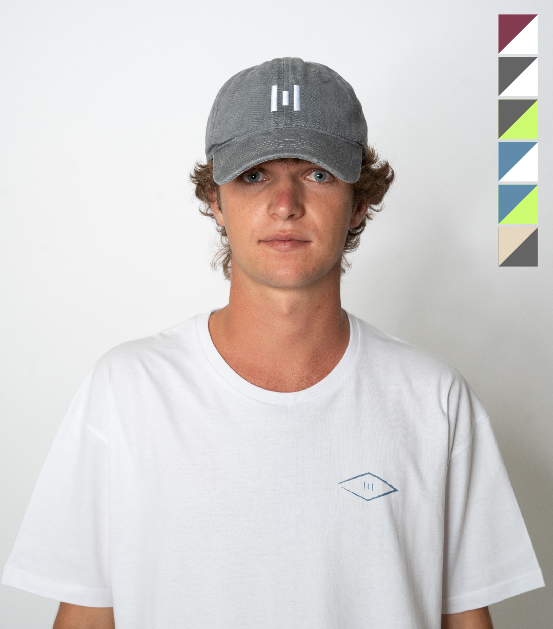 GORRA GRIS LAVADO - ISOTIPO BLANCO
