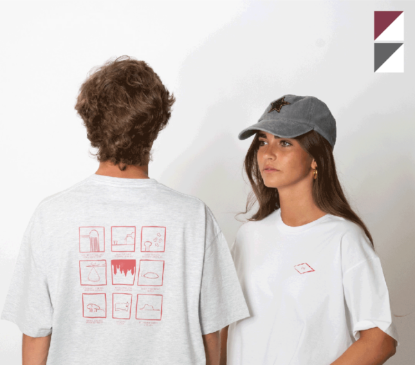 CAMISETA DE MANGA CORTA COLLAGE GRIS